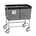 R&B Wire Products Elevated Basket Truck, Vinyl, 4 Bushel, Gray 464G